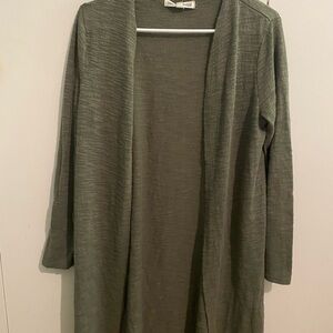 Women's Olive Green Sweater Cardigan